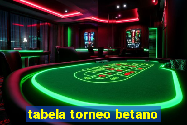 tabela torneo betano